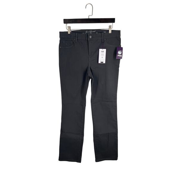 NWT Gloria Vanderbilt Sadie Slim Leg Low Rise Jeans Grey Fog Size 12 - Picture 1 of 15